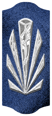 DARAY-C-602-SL-SH-BL Silver Sunburst Shimmer Blue